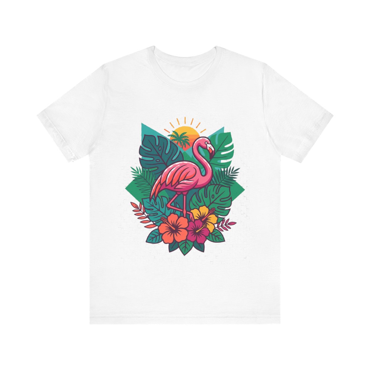 Tropical Flamingo Summer Vibes - Tshirt