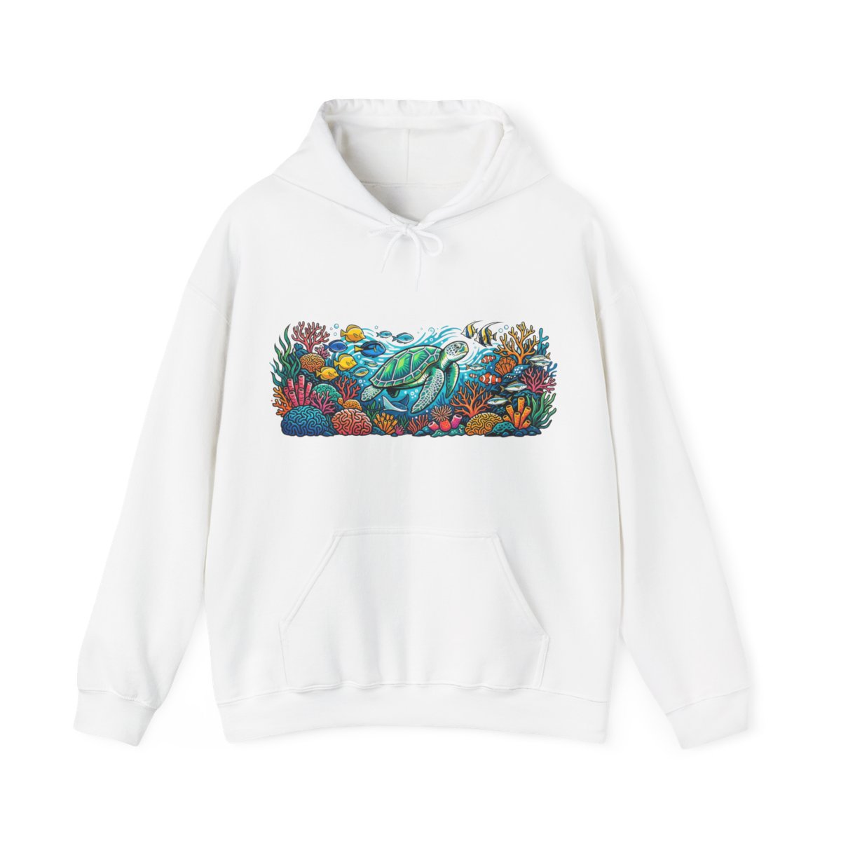 Tropical Sea Turtle Coral Reef - Hoodie