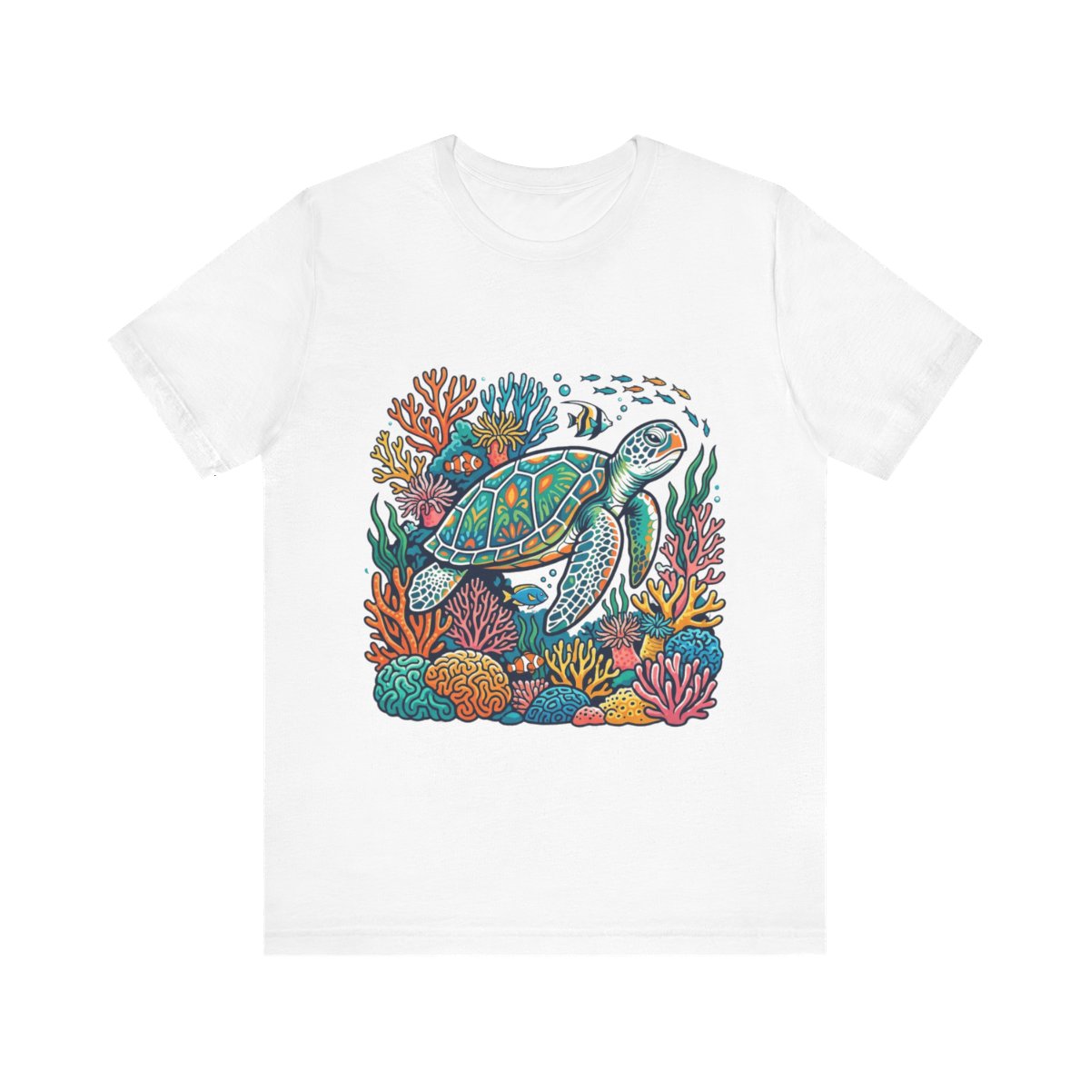 Tropical Sea Turtle Coral Reef - Tshirt