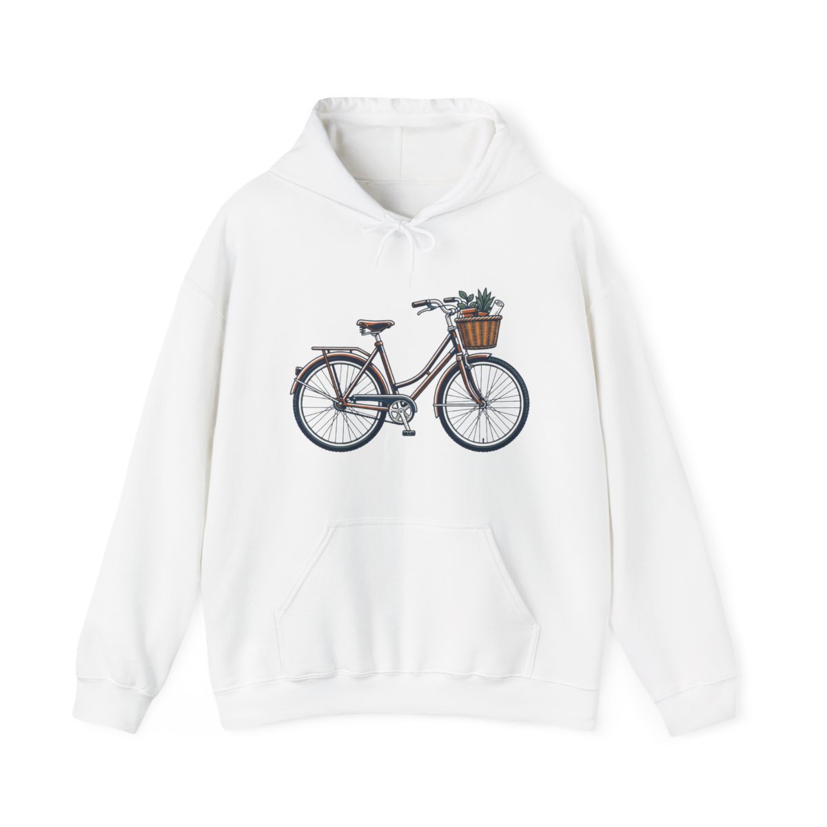 Vintage Bicycle With Basket - Hoodie