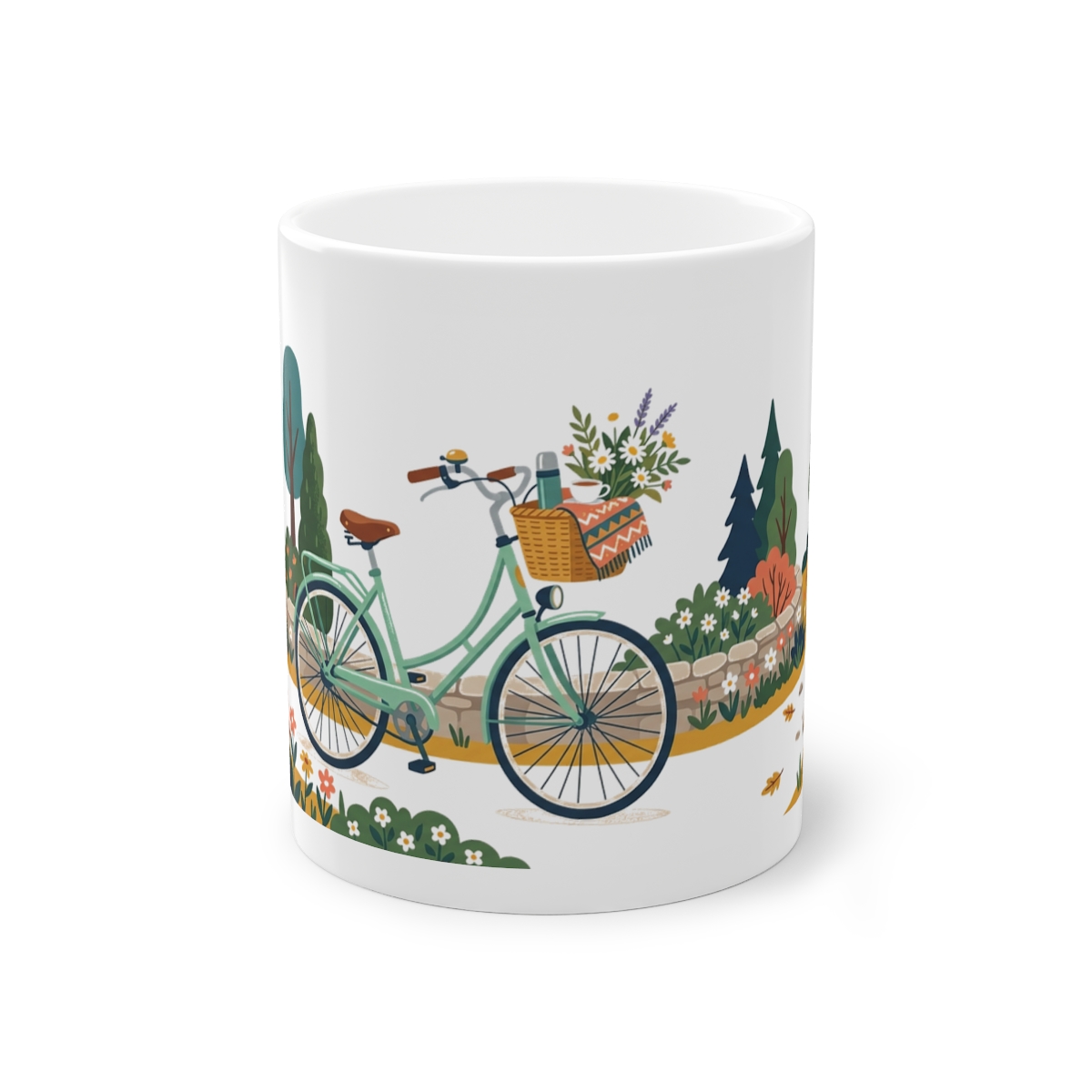 Vintage Bicycle With Basket - Mug