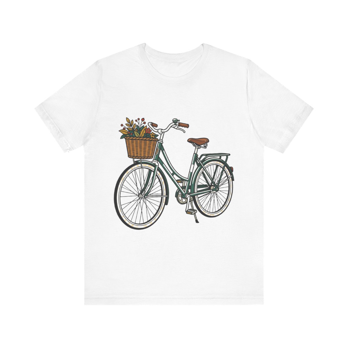 Vintage Bicycle With Basket - Tshirt