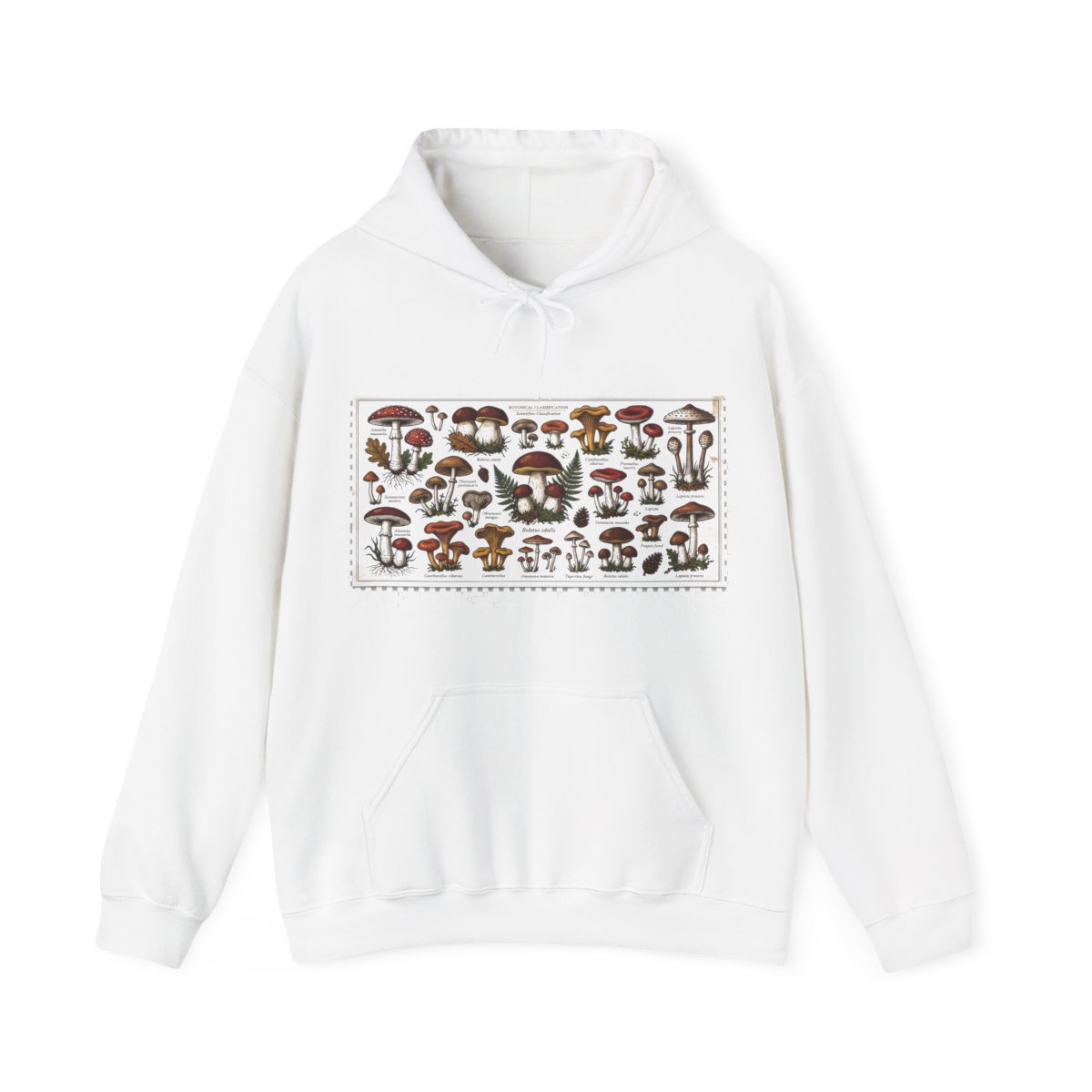 Vintage Botanical Mushroom Chart - Hoodie