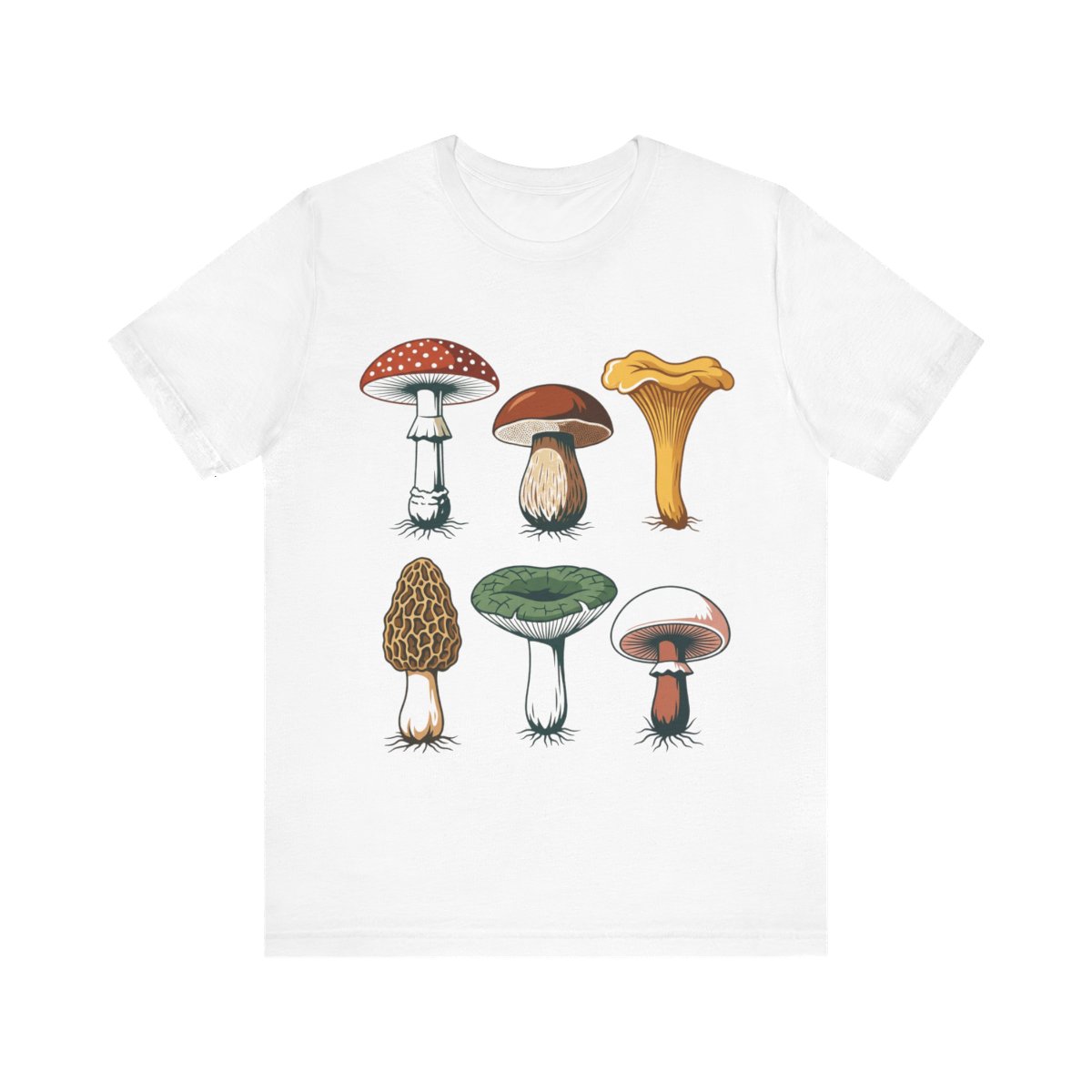 Vintage Botanical Mushroom Chart - Tshirt