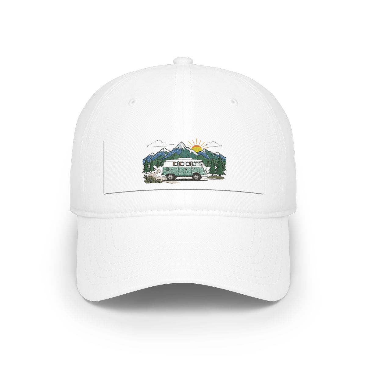 Vintage Travel Camper Van Mountains - Cap