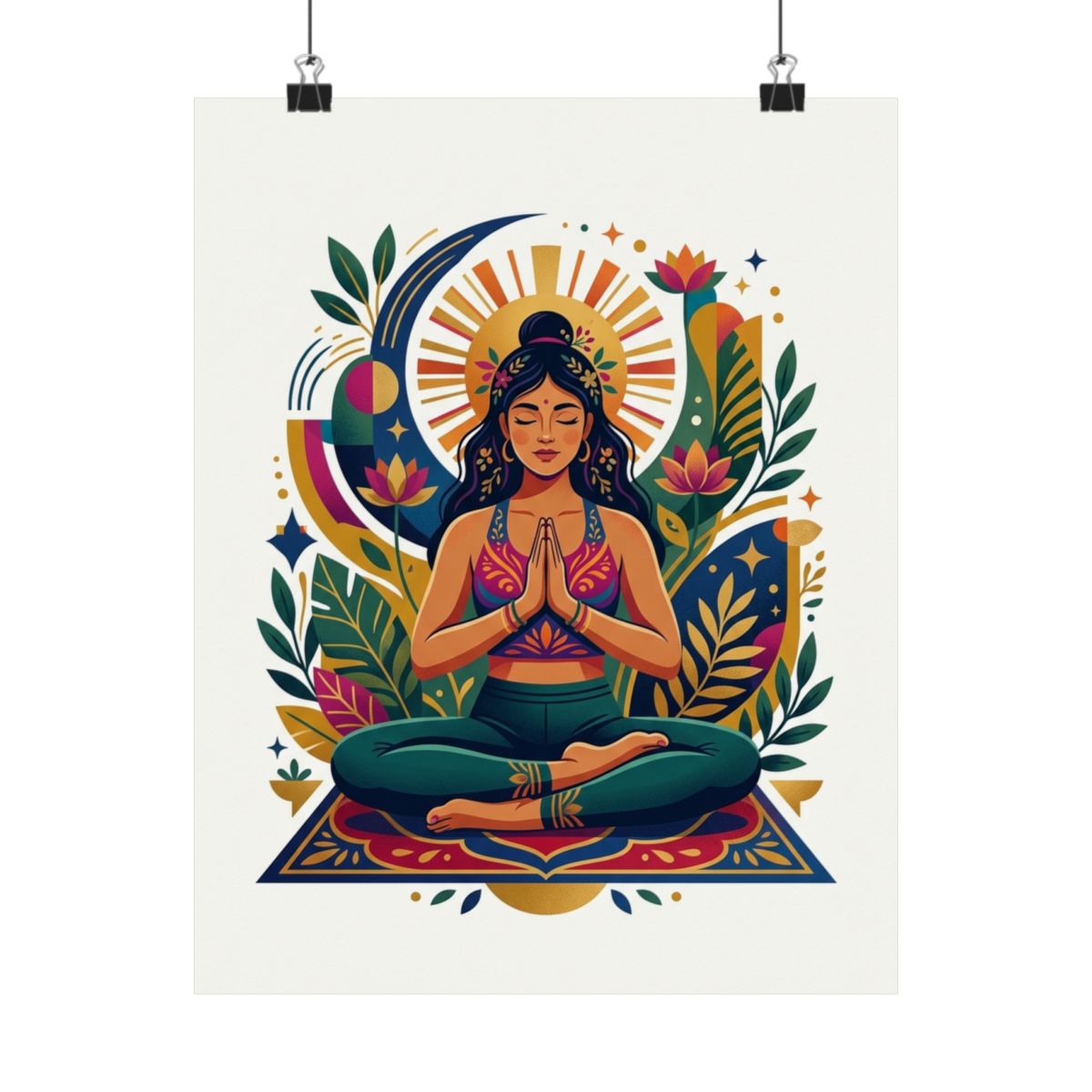 Yoga Pose Namaste - Poster